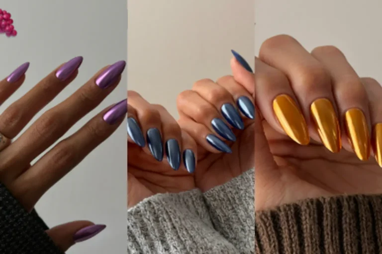 fall chrome nails